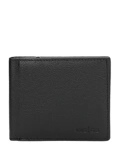 Portfele - Wojas Skórzany portfel w kolorze czarnym - (S)11,5 x (W)9 x (G)3 cm - grafika 1