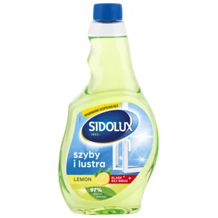 Płyn do mycia szyb lemon zapas 500 ml SIDOLUX CRYSTAL - Płyny do mycia szyb - miniaturka - grafika 1