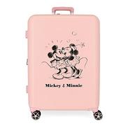 Walizki - Disney Mickey & Minnie Kisses Walizka średniej wielkości Nude 48x70x26 cms Twarde mocowanie ABS Wbudowany 88L 3,98 kg 4 Koła Podwójne, Różowy, Talla única, średnia walizka - miniaturka - grafika 1