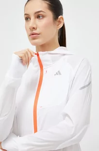 adidas Performance wiatrówka Fast kolor biały przejściowa - Kurtki damskie - miniaturka - grafika 1