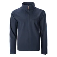 Bluzy sportowe męskie - Męski Softshell HI-TEC LIVARO M000177043 – Granatowy - miniaturka - grafika 1