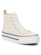 Trampki damskie - Jenny Fairy Trampki WSS20468-01 Beżowy - miniaturka - grafika 1