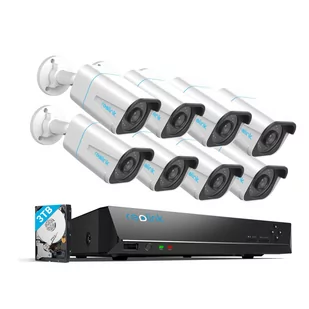 Zestaw Rejestrator 16-kanałowy z 8 kamerami 8MP POE oraz dyskiem 3TB - Rejestratory do monitoringu - miniaturka - grafika 1