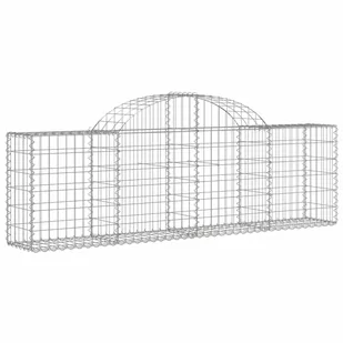 vidaXL Kosze gabionowe, 2 szt, 200x30x60/80 cm, galwanizowane żelazo - Ogrodzenia - miniaturka - grafika 4