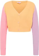 Swetry damskie - myMo kardigan damski, pastelowy pomarańczowy, XS-S - miniaturka - grafika 1