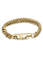Bransolety męskie - Diesel Bransoletka D Logo Chain DX1511710 Złoty - miniaturka - grafika 1