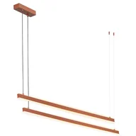 Lampy sufitowe - Lampa wisząca LED Miami miedziana 2x120 cm 6260 lm ciepłe światło - miniaturka - grafika 1