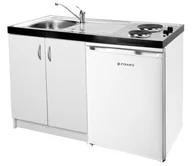 Pyramis Minikuchnia 5w1 PYRAMIS MK 120x60 komora LEWA lodówka, płyta, zlew, szafka + GRATIS bateria CHROM