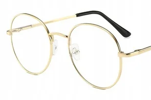OKULARY metal KOREKCYJNE MINUSY - ZŁOTE -7 - Okulary korekcyjne, oprawki, szkła - miniaturka - grafika 1