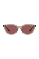 Okulary przeciwsłoneczne - Armani Exchange okulary przeciwsłoneczne damskie kolor beżowy - miniaturka - grafika 1