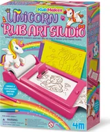 Zabawki kreatywne - 4M 4M KidzMaker DIY set Unicorn Rub Art Studio - miniaturka - grafika 1