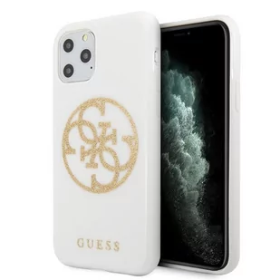 Guess Circle Glitter 4G Etui iPhone 11 Pro Max biały 10_15936 - Etui i futerały do telefonów - miniaturka - grafika 2