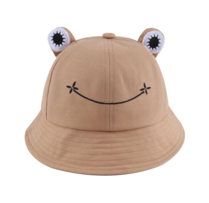 Bucket hat czapka kapelusz rybacki na lato żabka duży beżowy uniwersalny