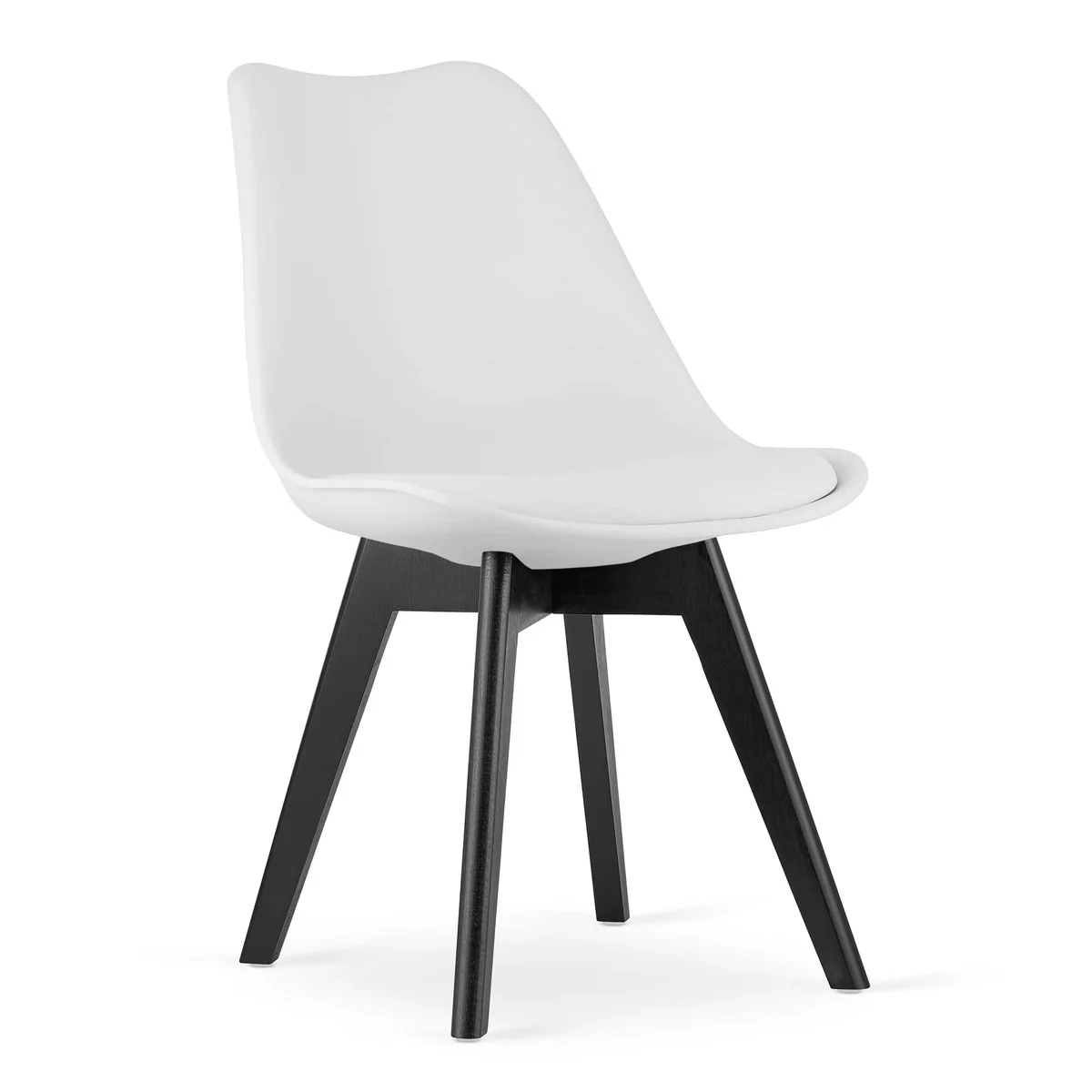 Krzesło MARK - białe / czarne nogi