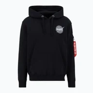Bluzy męskie - Bluza męska Alpha Industries Space Shuttle black - miniaturka - grafika 1
