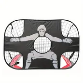 Inne - TEMU 1 Szt. Dwustronny Przenośny Bramkarz Piłkarski, Trwała PA (Poliamid, Nylon) Siatka Piłkarska Z Arkuszem Treningowym, Unisex-dorosły Użytku - miniaturka - grafika 1