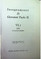 Religia i religioznawstwo - Insegnamenti di Giovanni Paolo II VI część 2 1983 - miniaturka - grafika 1
