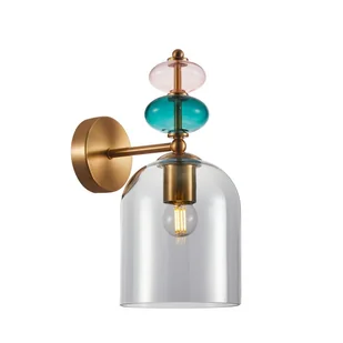 Italux Busco Kinkiet WL-30263-1B-BRO-SG Złoty - Lampy ścienne - miniaturka - grafika 1