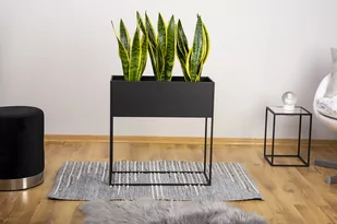 Donica metalowa Rodos X-Long 60 cm czarna - Donice - miniaturka - grafika 1