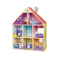 Figurki dla dzieci - Zestaw drewniany domek z figurkami Peppa, duży - miniaturka - grafika 1