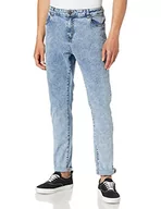 Spodnie męskie - Urban Classics Slim Fit Spodnie Męskie, Lekkie Skyblue Kwasowe sprane, 31W / 32L - miniaturka - grafika 1