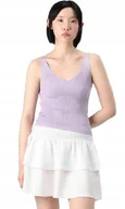 Spódnice - VERO MODA BIAŁA MINI SPÓDNICA Z FALBANĄ I WYSOKIM STANEM M KTB - miniaturka - grafika 1