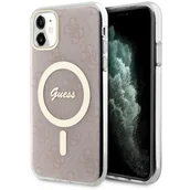 Etui i futerały do telefonów - Guess GUHMN61H4STP iPhone 11 6.1" różowy/pink hardcase 4G MagSafe - miniaturka - grafika 1