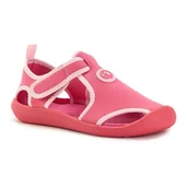 Skarpetki dla dzieci - AQUASTIC Sandały dla dzieci - lekkie, oddychające, na boso, antypoślizgowe, regulowane zapięcie na rzepy, amortyzacja EVA, szybkoschnące, wygodne na plażę i do codziennego użytku, Rosa, 31 EU - miniaturka - grafika 1