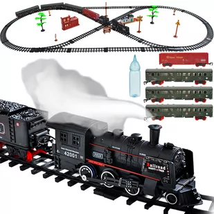 Kolejka Elektryczna Pociąg Tor 7M Lokomotywa Tory 700Cm Dym Ciuchcia Wagony Kruzzel - Zabawki konstrukcyjne - miniaturka - grafika 1