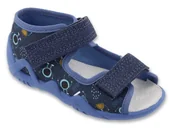 Buty dla chłopców - Kapcie dziecięce Befado 350P059 chłopięce sandałki na rzepy wygodne-22 - miniaturka - grafika 1