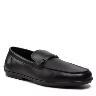 Mokasyny damskie - Calvin Klein Mokasyny Driving Shoe Metal HM0HM00430 Triple Black 00U - grafika 1