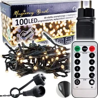 Oświetlenie świąteczne - LAMPKI CHOINKOWE 100 LED TIMER STEROWANIE PILOTEM - miniaturka - grafika 1