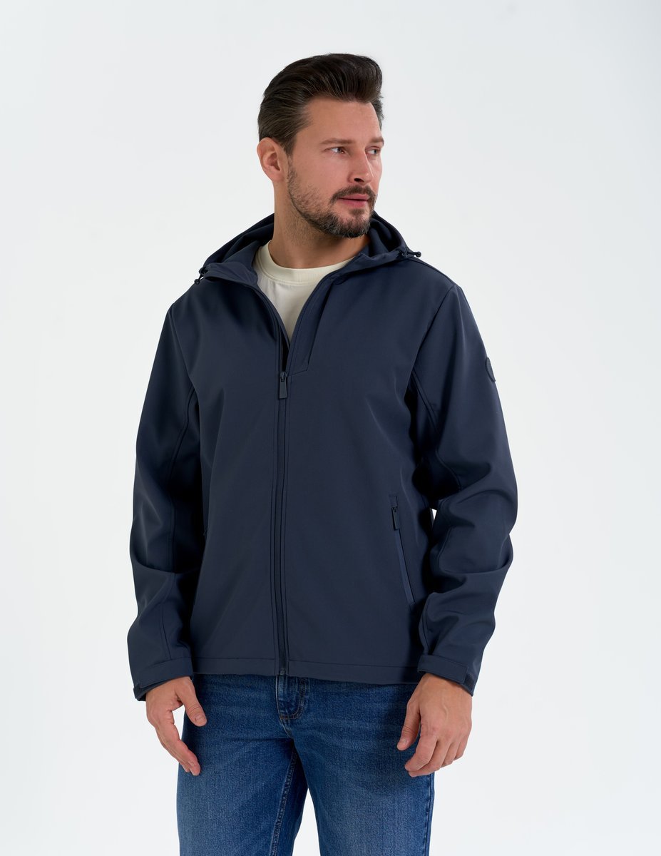 KURTKA MĘSKA PRZECIWDESZCZOWA Przejściowa z Kapturem MORAJ r. XXL