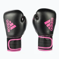 Rękawice bokserskie - adidas Rękawice bokserskie adidas Hybrid 80 czarno-różowe ADIH80 - miniaturka - grafika 1
