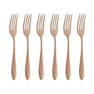 Zestawy sztućców - Komplet widelczyków do ciasta 6 sztuk IMPERIAL COPPER - miniaturka - grafika 1