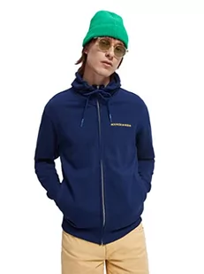 Scotch & Soda Męska bluza z kapturem Zip-Thru z bawełny organicznej, Marine 1149, S - Bluzy męskie - miniaturka - grafika 1