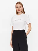 Koszulki i topy damskie - Calvin Klein T-Shirt Hero Logo K20K205448 Biały Regular Fit - miniaturka - grafika 1