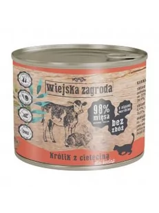 ALPHA SPIRIT I WIEJSKA ZAGRODA Wiejska Zagroda Królik z Cielęciną Dla Kociąt 200 g - Mokra karma dla kotów - miniaturka - grafika 1