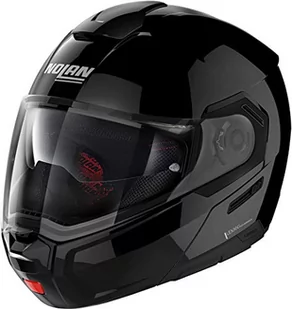 Nolan N90-3 Classic N-Com kask szczękowy czarny M (58) - Kaski motocyklowe - miniaturka - grafika 1