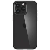 Etui i futerały do telefonów - Obudowa dla telefonów komórkowych Spigen Crystal Hybrid na Apple iPhone 15 Pro (ACS06474) Czarny/przezroczysty - miniaturka - grafika 1