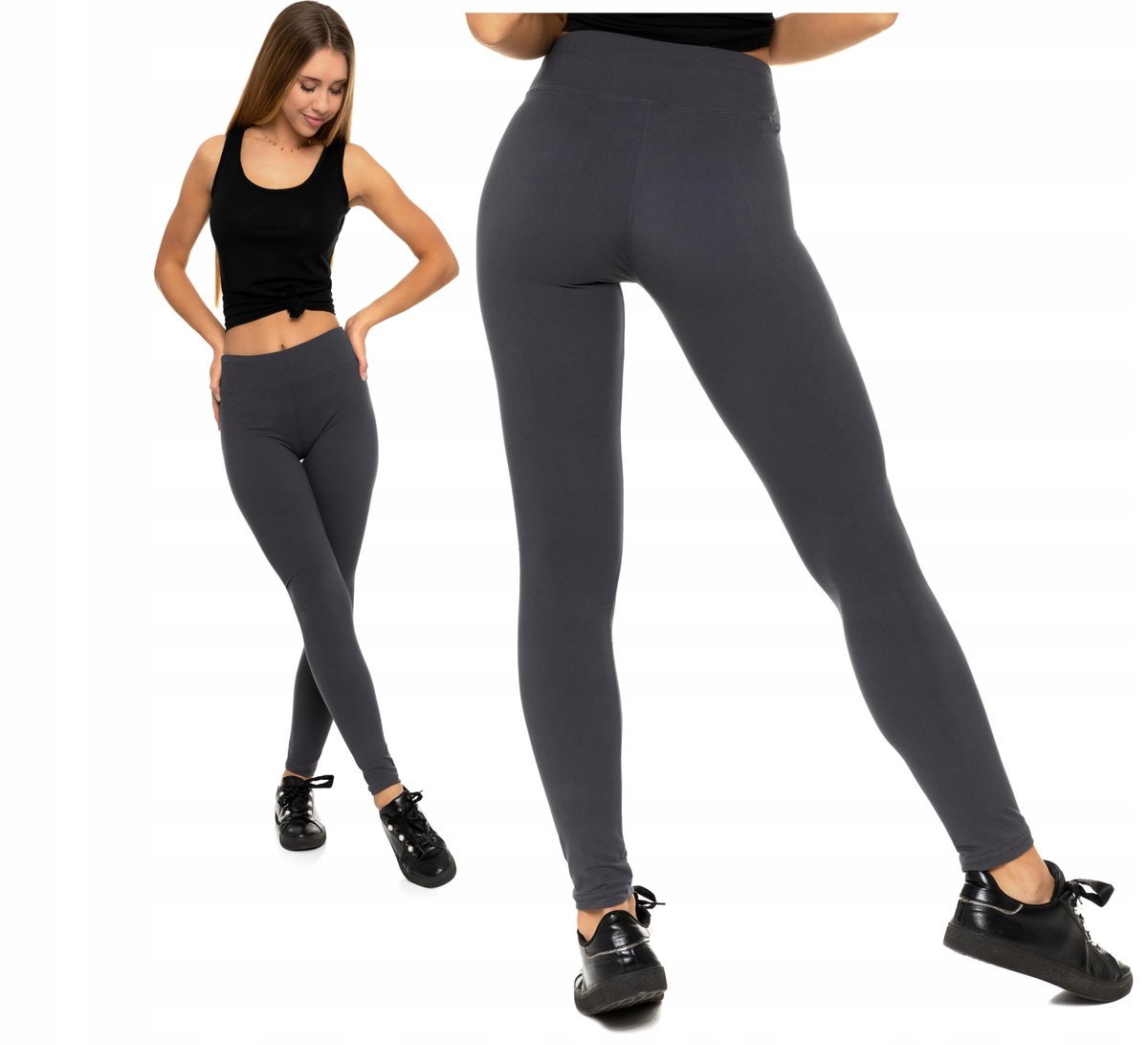 MORAJ Legginsy Damskie Kryjące z Wysokim Stanem S/M