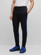 Spodnie sportowe męskie - Boss Spodnie dresowe Hadiko 1 50493505 Czarny Regular Fit - miniaturka - grafika 1