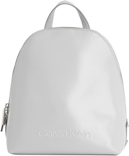Calvin Klein Damski okrągły plecak z wycięciem CALVIN, szary Mirage, jeden rozmiar, Szary Mirage, Rozmiar Uniwersalny