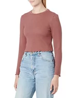Koszulki i topy damskie - ONLY Women's ONLKITTY L/S TOP Cropped JRS NOOS koszulka z długim rękawem, różowo-brązowa, XS - miniaturka - grafika 1