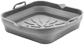 Akcesoria i części AGD - Brunbeste Wkład silikonowy do frytkownicy beztłuszczowej AIR FRYER szary składany BB-3762 - miniaturka - grafika 1