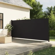 Markizy - vidaXL Zwijana markiza boczna, czarna, 160x300 cm - miniaturka - grafika 1