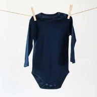 Body dla niemowląt - Niemowlęce body z zapięciem na ramieniu, granatowe/Miracle - miniaturka - grafika 1
