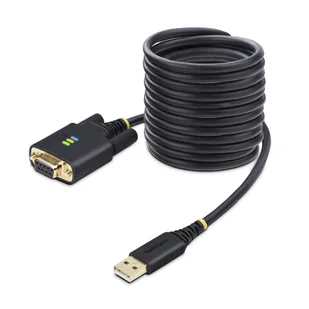 StarTech.com 1P10FFCN-USB-SERIAL kabel równoległy Czarny 3 m USB Typu-A DB-9 - Pozostałe akcesoria sieciowe - miniaturka - grafika 1