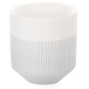 Ameliahome Doniczka Na Kwiaty Ceramiczna Fino 9X9,8 Szara + Biała - Donice - miniaturka - grafika 1