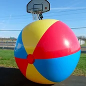 Materace dmuchane i koła do pływania - Piłka Plażowa Gigant 130 Cm Pcv 0,20 Mm - miniaturka - grafika 1